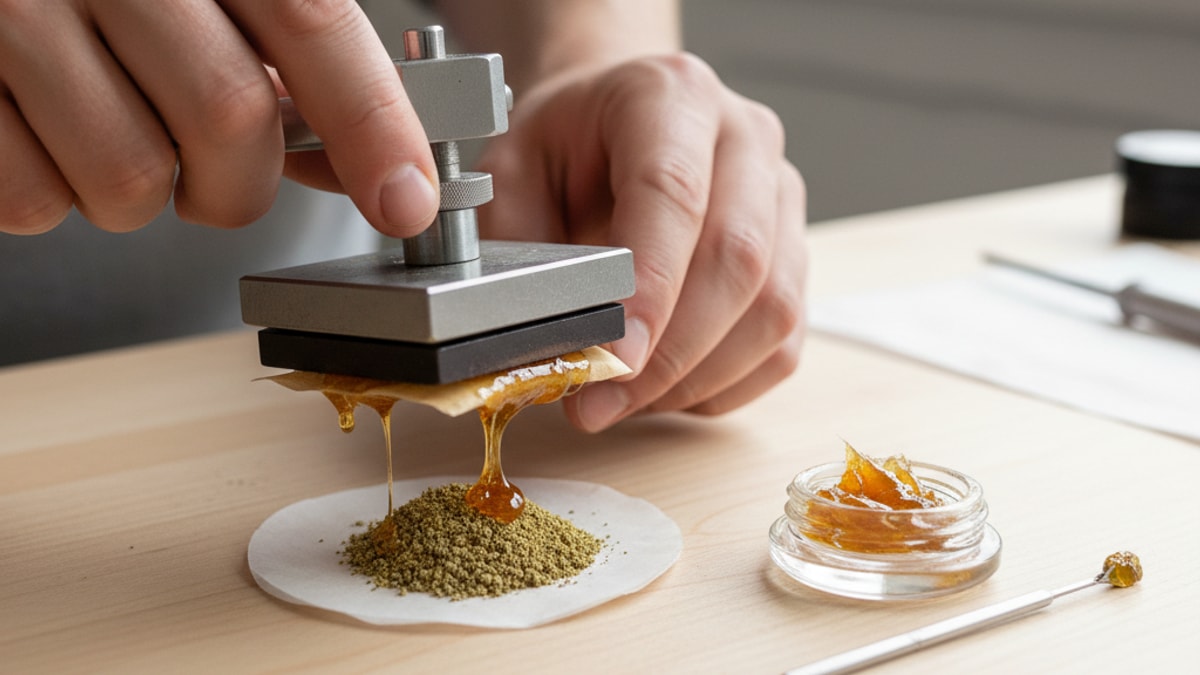 Blog Post: how to make concentrates from kief - Professional illustration